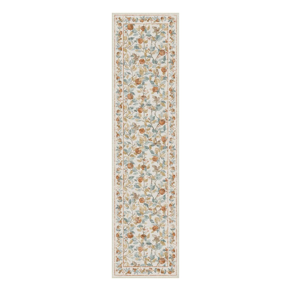 Pomegranate 2 ft. X 8 ft. Beige Floral Runner Rug price history on PriceWatchPro