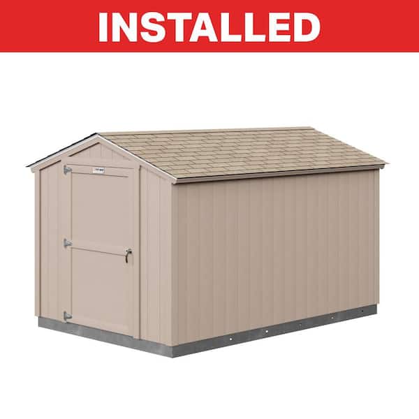 Professionally Installed Tahoe Series Sierra 8 ft. x 12 ft. Primed Wood Storage Shed 6 ft. High Sidewall (96 sq. ft.)