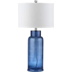 Bottle 29 in. Blue Table Lamp