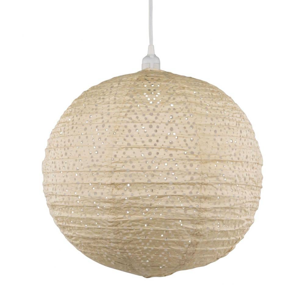 18" Chevron Pearl Globe LED Pendant Lamp