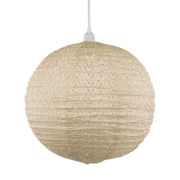 SOJI Stella Nova Globe Chevron Pendant Light (1-Light) - Pearl