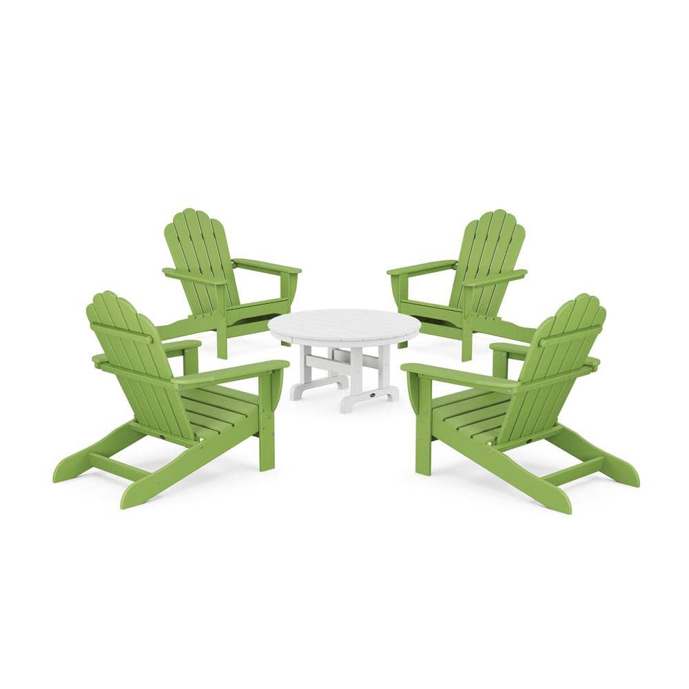 Trex Outdoor Furniture Lime 5Piece Plastic Patio Conversation Set in