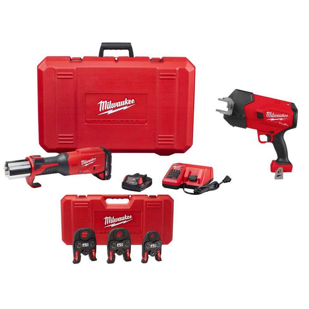 M18 18-Volt Lithium-Ion Copper FORCE LOGIC Press Tool Kit with 1/2 in.-1 in. BIP Jaw Kit and M18 FUEL IPS Cutter price history on PriceWatchPro