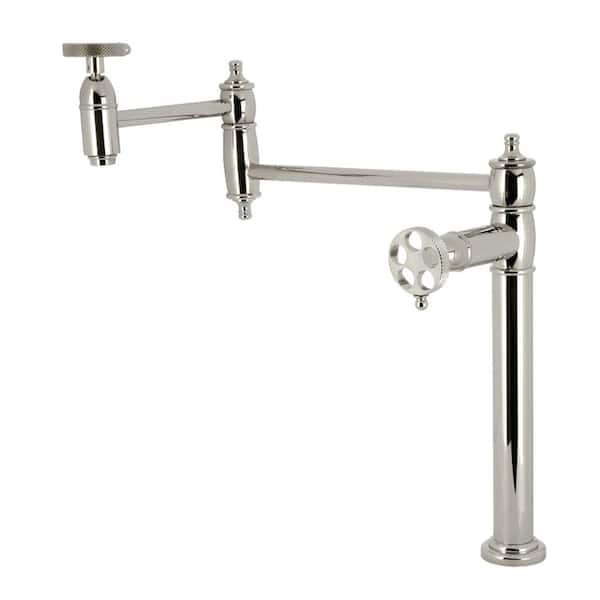 Webb Deck Mount Pot Filler in Polished Nickel