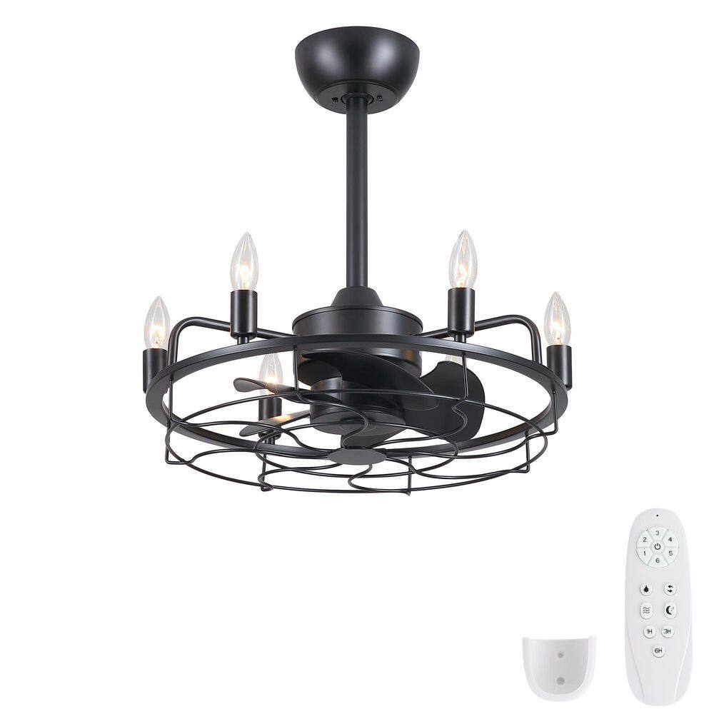 Trevina 20 in. Indoor Black Downrod Mounted Ceiling Fan with E12 Standard Light Bulb fixture, Bulb Not Included price history on PriceWatchPro