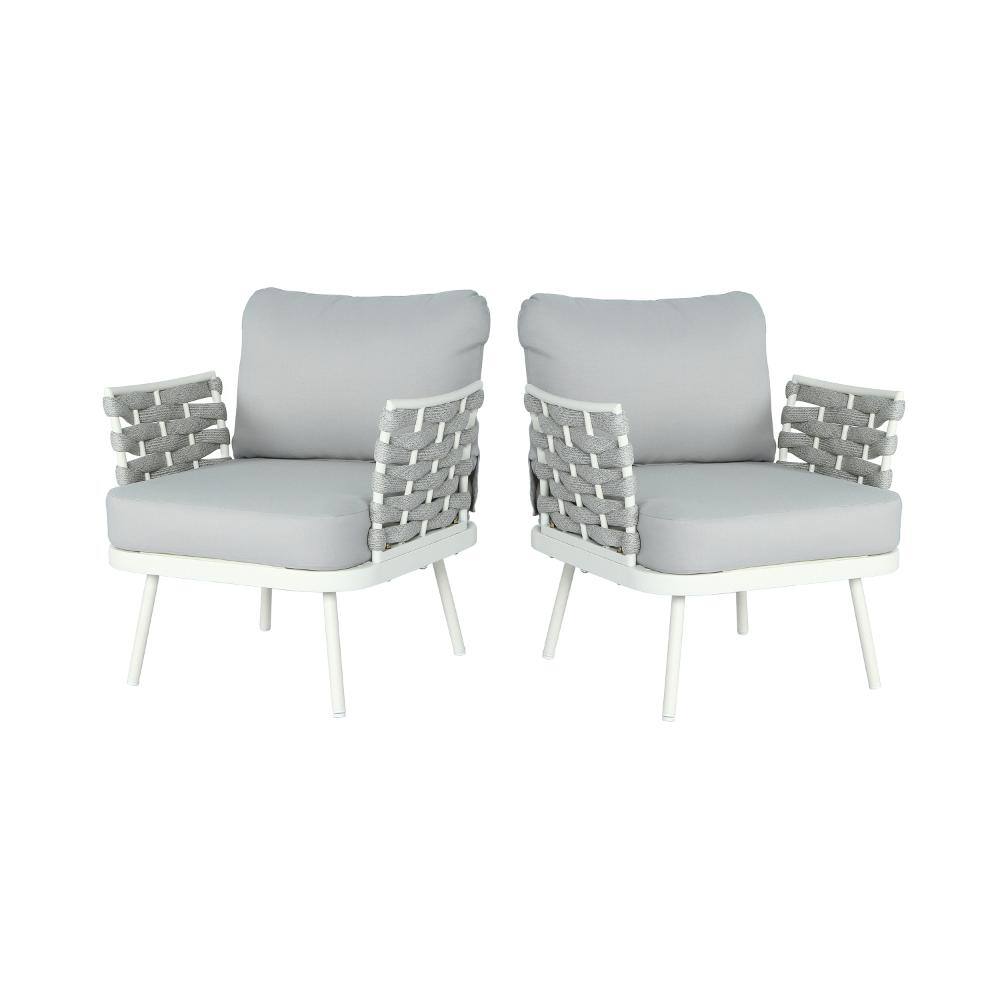 Mariano Steel Club Chair Set of 2, Off White+Grey price history on PriceWatchPro