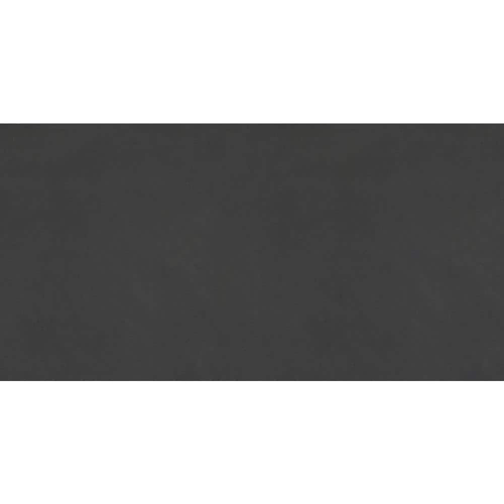 Large Black Matte Rectified Porcelain Wall & Floor Tile