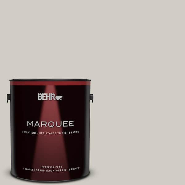 BEHR MARQUEE 1 gal. Home Decorators Collection #HDC-NT-20 Cotton Grey Flat Exterior Paint & Primer