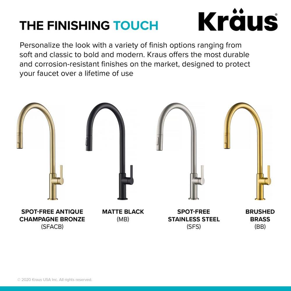 Brushed Brass High-Arc Single Handle Pull-Down Kitchen Faucet