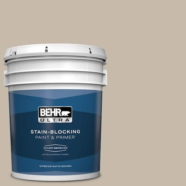 BEHR ULTRA 5 gal. #730C-3 Castle Path Extra Durable Satin Enamel Interior Paint & Primer