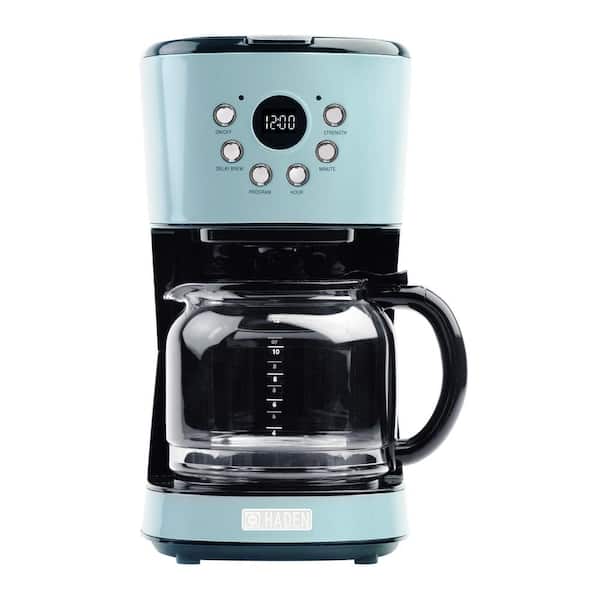 HADEN Heritage 12-Cup Turquoise Retro Style Coffee Maker Programmable with Strength Control and Timer