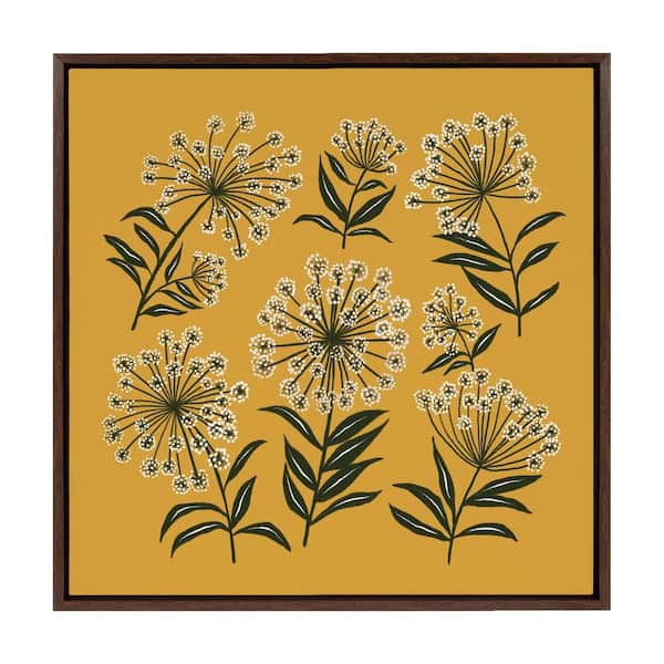 Kate and Laurel Sylvie Mid-Century Framed Canvas Wall Art 24 in. x 24 in.