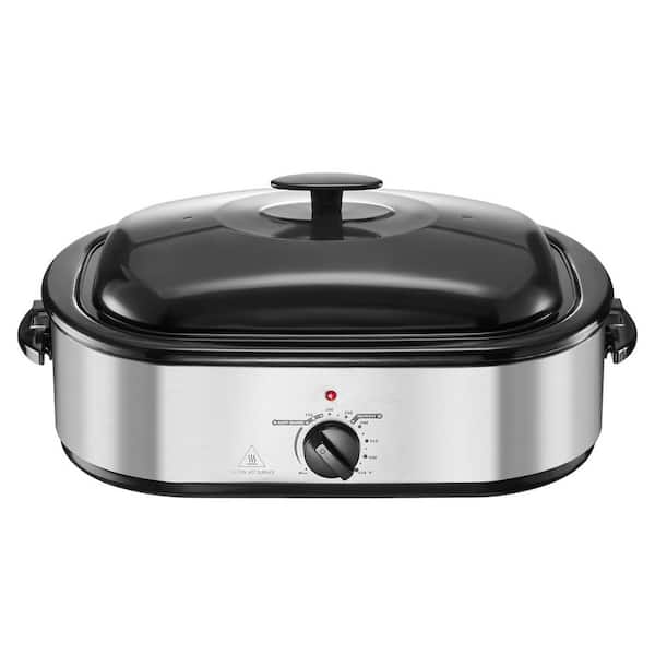 Roaster Oven, 14QT Sliver Slow Cooker, 150-450℉ Adjustable Temperature Electric Roasting Pan