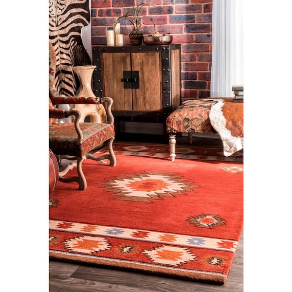 Shyla Abstract Wine 9 ft. x 12 ft. Area Rug