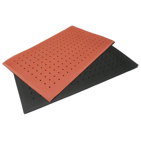 Rubber-Cal 3-ft x 3-ft Interlocking Red Square Indoor or Outdoor Home  Anti-fatigue Mat in the Mats department at