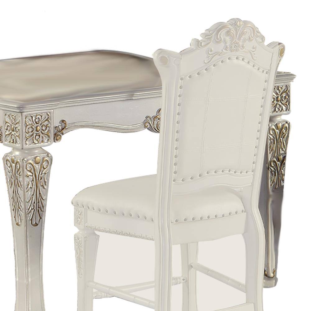 Dresden Bone White 55" Square Counter Height Dining Table