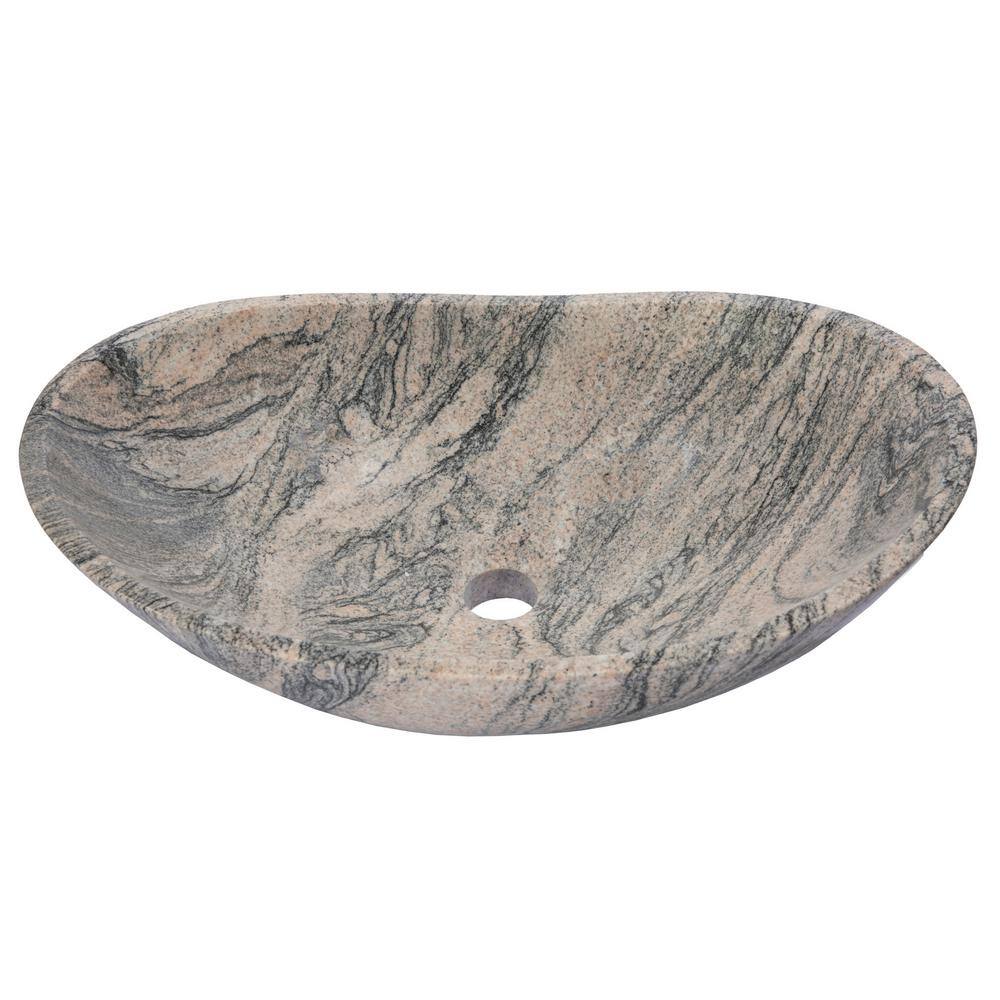 Juparana Granite 20'' Oval Vessel Bathroom Sink