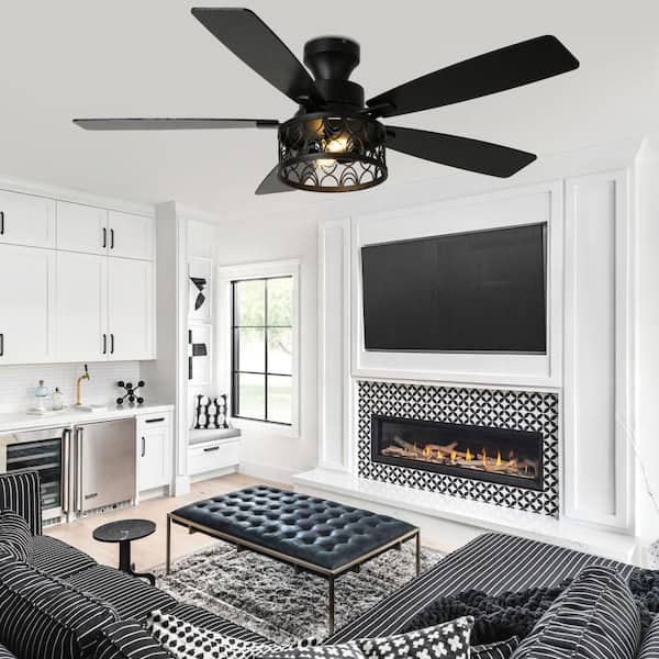Oaks Aura Paine 52 in. Indoor Standard Black Modern Industrial