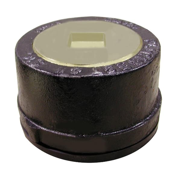 JONES STEPHENS 6 in. Service Weight Cast Iron Push-On Cleanout Less Gasket with Countersunk Plug for DWV - 2-3/4 in. H