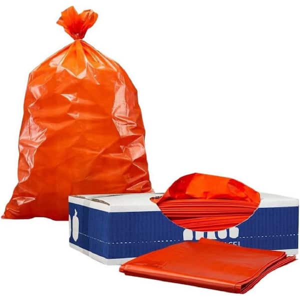 Plasticplace 32-33 Gal. Orange Trash Bags (Case of 100)