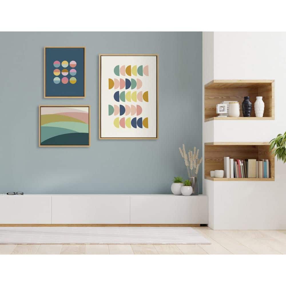 Sylvie Abstract Canvas Art Set with Polystyrene Frames