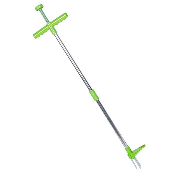 Weed Puller Twister Stand Up Root Removal Hand Tool 3 Claws Aluminum Grass Manual Remover 38.98 in. Long Handle