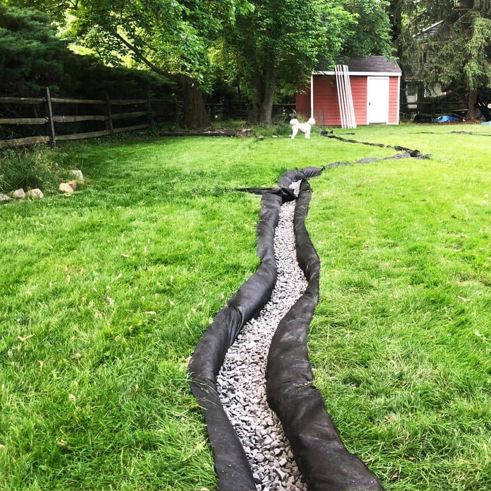 Heavy-Duty Black Non-Woven Geotextile Landscape Fabric, 6 ft x 100 ft