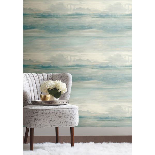 Soothing Mists Scenic Blue Wallpaper