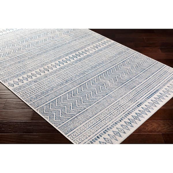 Merrigan Denim 5 ft. 3 in. x 7 ft. 7 in. Indoor/Outdoor Patio Area Rug