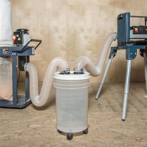 4 in. Cyclone Dust Collection Elbows and Couplers Separator Kit for Woodworking Debris Containers, Buckets and Barrels