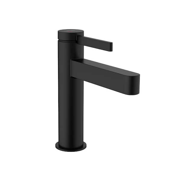 Hansgrohe Finoris Single Handle Single Hole Bathroom Faucet in Matte Black
