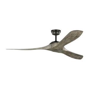 Edge 60 in. Indoor Aged Pewter Ceiling Fan with Light Grey Weathered Oak Blades and Handheld Remote, 6-Speeds Reverse
