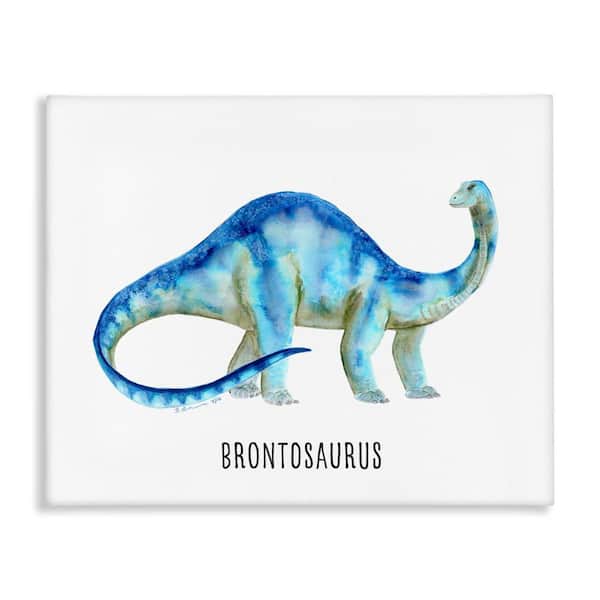 Stupell Industries Brontosaurus Dinosaur Learning by Brett Blumenthal Unframed Animal Graphic Art Print 16 in. x 20 in.