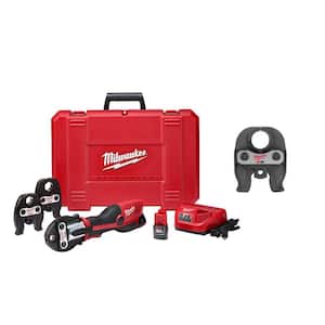 M12 12-Volt Lithium-Ion Force Logic Cordless Press Tool Kit with 1 in. Iron Pipe Jaw (4-Jaws Included)