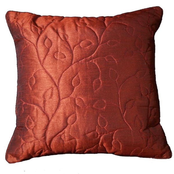 Unbranded Contemporary Hildegarde Currant 18 in. x 18 in. Square Decorative Accent Pillow (2-Pack)
