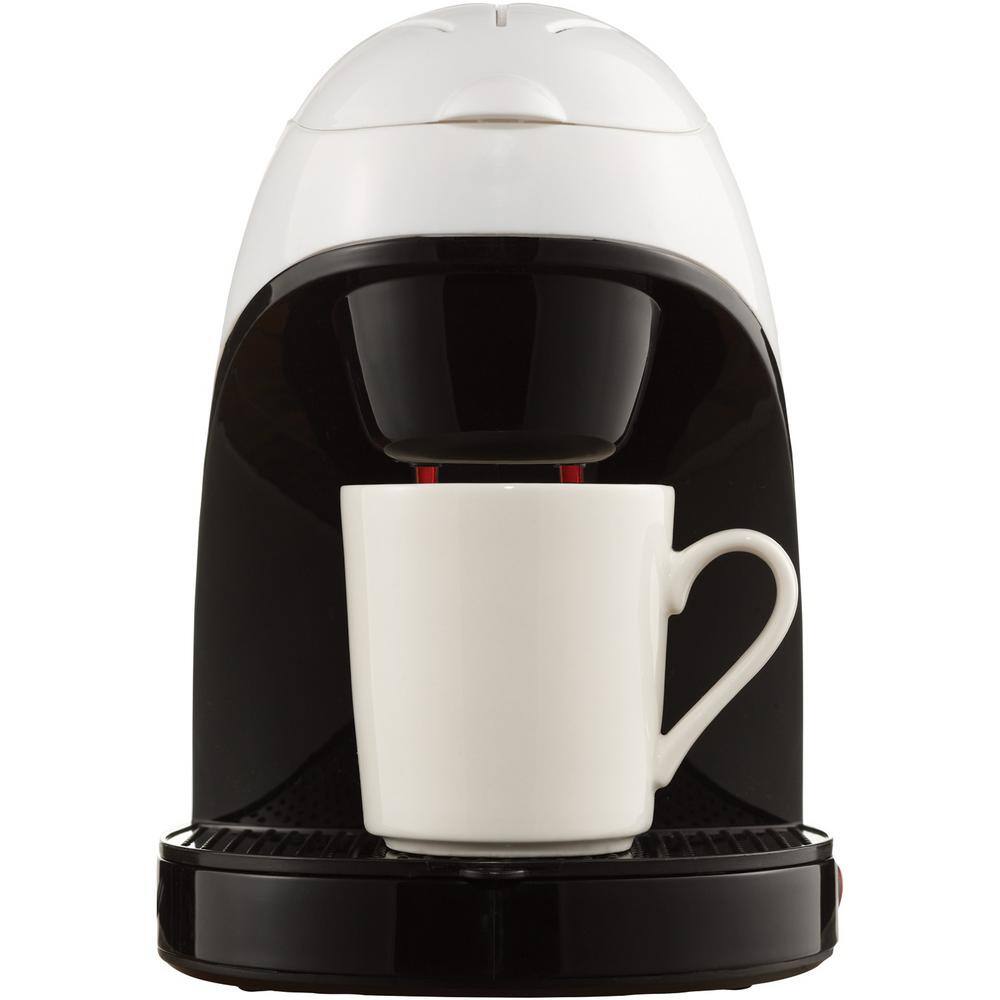 White Single Serve Coffee Maker with Permanent Filter