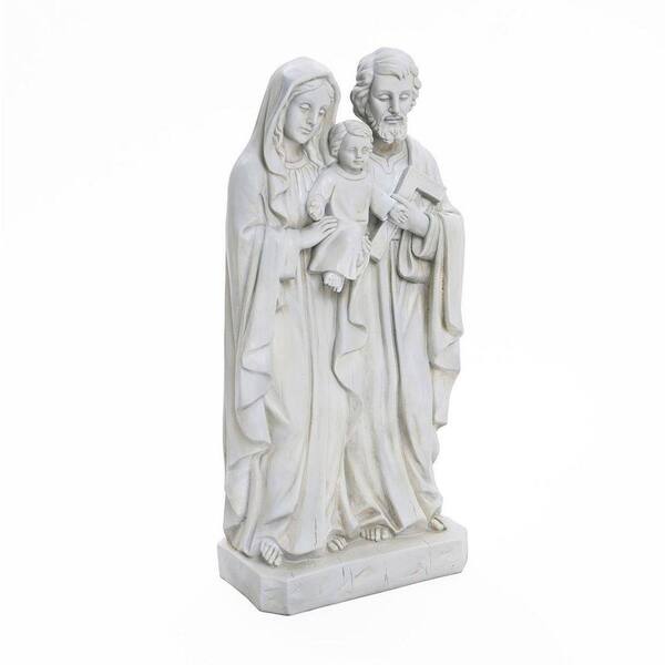 LuxenHome Off White Polyresin Holy Family 1.6 ft. Tall Statue
