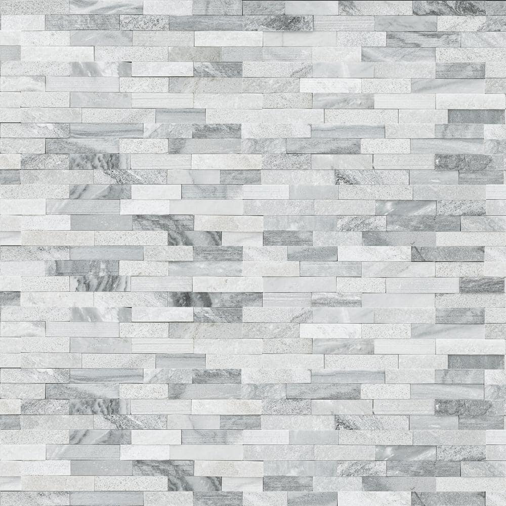Take Home Tile Sample - Alaska Multi Ledger Panel 6 in. x 6 in. Natural Marble Wall Tile (0.25 sq. ft.) price history on PriceWatchPro