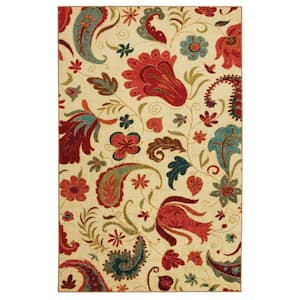 Tropical Acres Multi 5 ft. x 8 ft. Paisley Area Rug