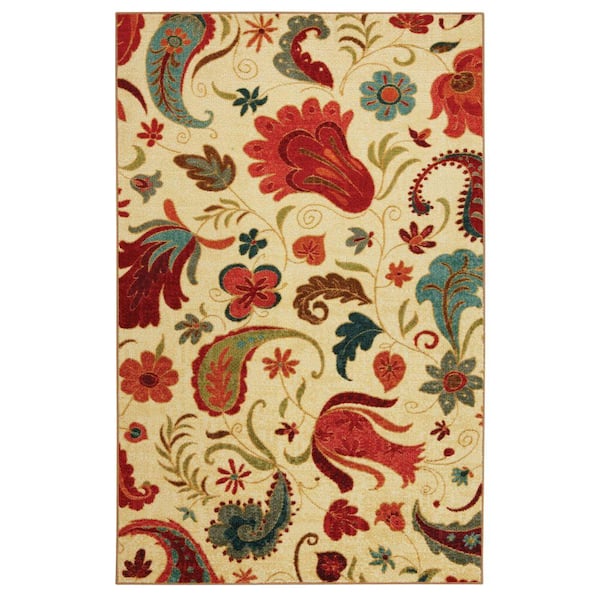 Mohawk Home Tropical Acres Multi 5 ft. x 8 ft. Paisley Area Rug