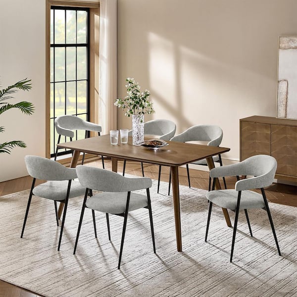 ベランダチェアデザイナーズ Modern Dining Table chair JAYDEN CREATION Andres Tan Polyester Modern Dinning Chair Set of 6