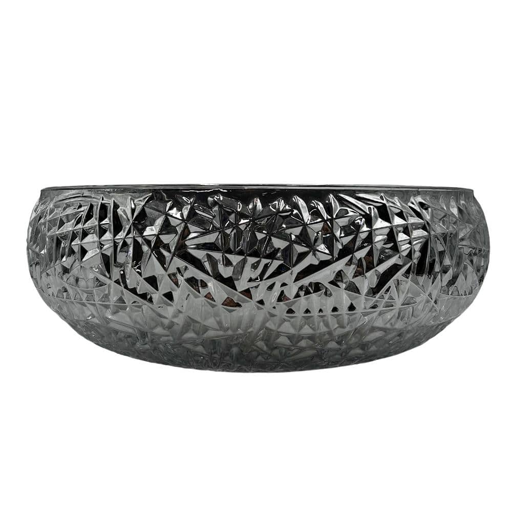 Moonshell 17" Black Gradient Glass Round Vessel Sink