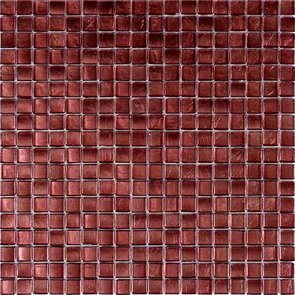 Apollo Tile Skosh Glossy Rouge Pink 11.6 in. x 11.6 in. Glass Mosaic Wall and Floor Tile (18.69 sq. ft./case) (20-pack)