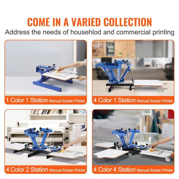 NTL Shocker Deluxe 4 Color 1 Station Screen Printing Press – USA Made