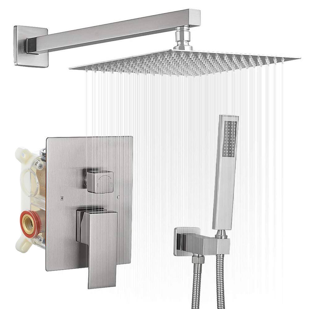 Single-Handle 10 in. Shower Head 2-Spray Shower Faucet 2.5 GPM with High Pressure Shower Faucet in. Brushed Nickel price history on PriceWatchPro