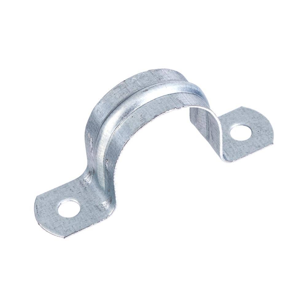 Oatey 4 in. Galvanized 2-Hole Pipe Hanger Strap 33576 - The Home Depot