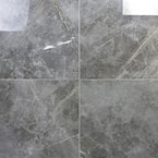 Ivy Hill Tile Marmo Gray 23.62 In. X 23.62 In. Polished Marble Look ...