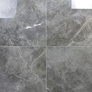 Marmo Gray 23.62 in. x 23.62 in. Polished Marble Look Porcelain Floor and Wall Tile (15.49 sq. ft./Case)