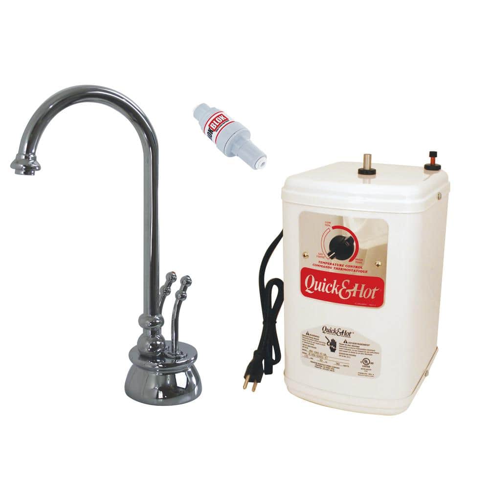 Polished Chrome 10" Double Handle Hot and Cold Water Dispenser