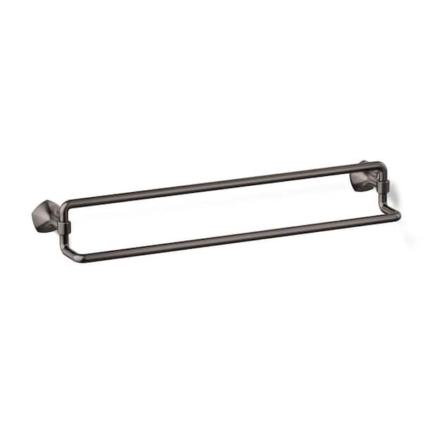 KOHLER Occasion 24 in. Wall Mounted Double Towel Bar in Vibrant Titanium